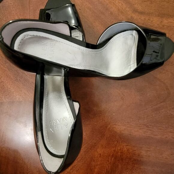 ALEX MARIE OPEN SIDE OPEN TOE  LEATHER PUMP SHOES - Picture 2 of 13